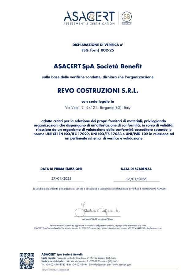 Attestato ESG