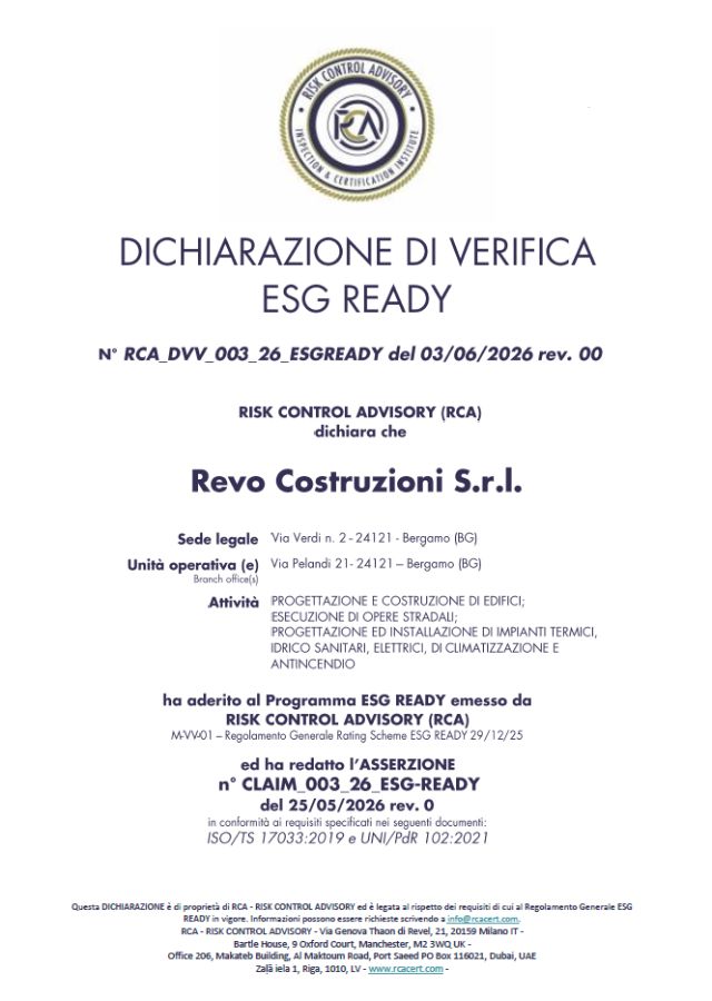 certificazione ESG READY